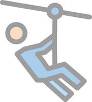 Zipline Vector Icon Design