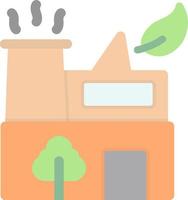 Green Factory Flat Icon vector