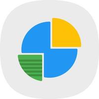 Pie Chart Vector Icon Design