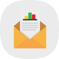 diseño de icono de vector de estadísticas de correo electrónico