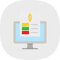 Online Invoice Vector Icon Design