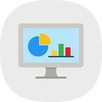 Online Statistics Vector Icon Design