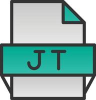 Jt File Format Icon vector