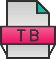 Tb File Format Icon vector