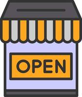 Shop Open Vector Icon Design