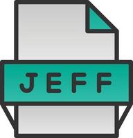 Jeff File Format Icon vector
