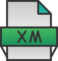 Xm File Format Icon vector