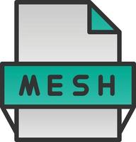 Mesh File Format Icon vector