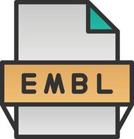 Embl File Format Icon vector