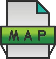 icono de formato de archivo de mapa vector