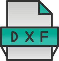 icono de formato de archivo dxf vector