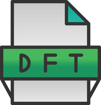 Dft File Format Icon vector