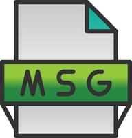 Msg File Format Icon vector