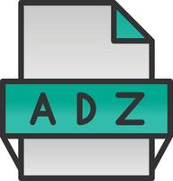 icono de formato de archivo adz vector