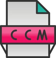 icono de formato de archivo ccm vector