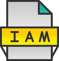 Iam File Format Icon vector