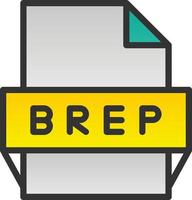 Brep File Format Icon vector