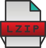 Lzip File Format Icon vector