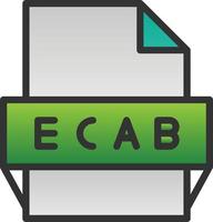 Ecab File Format Icon vector