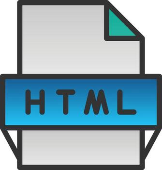 icono de formato de archivo html vector