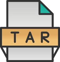 Tar File Format Icon vector