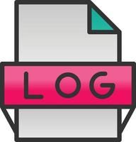 Log File Format Icon vector