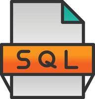 Sql File Format Icon vector