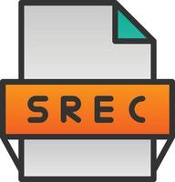 icono de formato de archivo srec vector