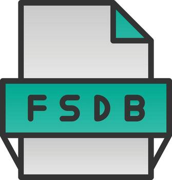Fsdb File Format Icon vector