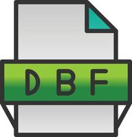 Dbf File Format Icon vector
