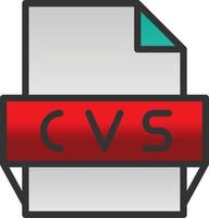 Cvs File Format Icon vector