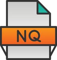 Nq File Format Icon vector