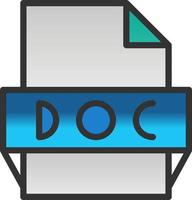 Doc File Format Icon vector