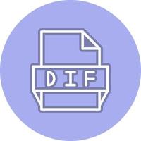 icono de formato de archivo dif vector