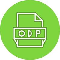 icono de formato de archivo odp vector