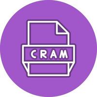 icono de formato de archivo cram vector