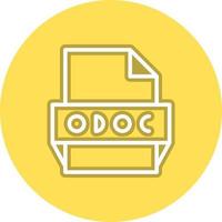 icono de formato de archivo odoc vector