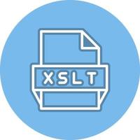 icono de formato de archivo xslt vector