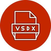 icono de formato de archivo vsdx vector