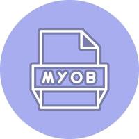 Myob File Format Icon vector