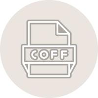 Coff File Format Icon vector