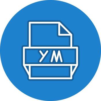 Ym File Format Icon vector