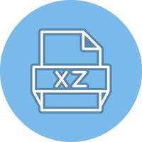 icono de formato de archivo xz vector