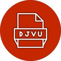 Djvu File Format Icon vector