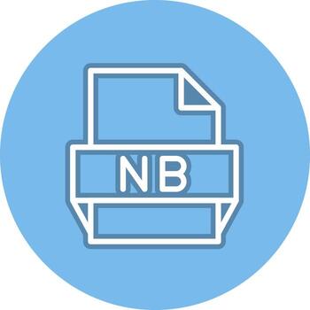 Nb File Format Icon vector