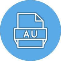 Au File Format Icon vector