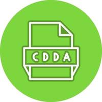 icono de formato de archivo cdda vector