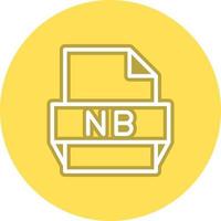 Nb File Format Icon vector