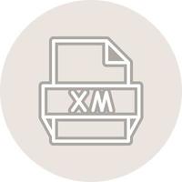 Xm File Format Icon vector