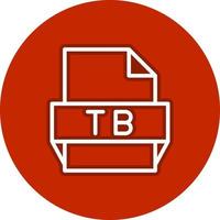 Tb File Format Icon vector